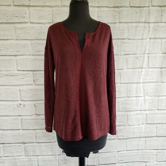 Sanctuary rayon maroon long sleeve sweater - Picture 3 of 5
